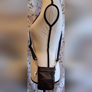 NWT Amalia Gomez Fliobag Mocha Leather Casual Boho Neutral Crossbody Purse Bag